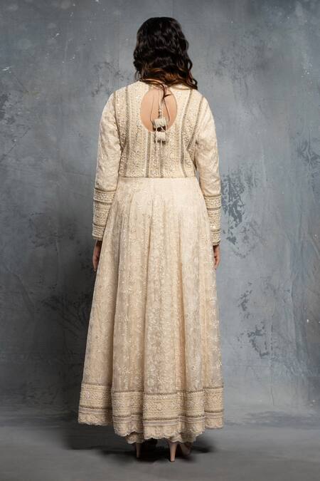 Neeta Lulla Floral Vine Embroidered Anarkali & Dupatta 