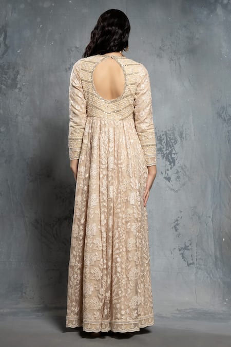 Neeta Lulla Floral Embroidered Anarkali Set With Dupatta 