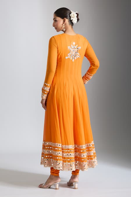 Gopi Vaid Mirror Embellished Anarkali Set 