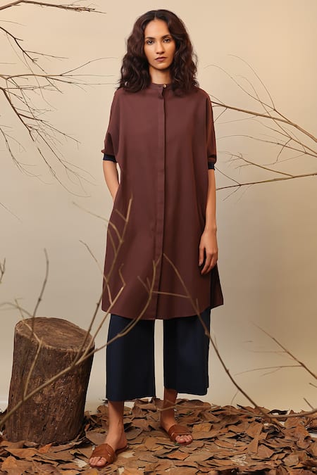 MATI Plain Long Shirt Tunic 