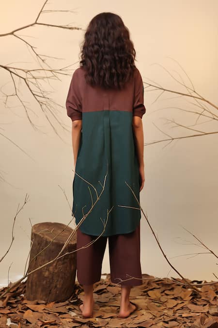 Mati Color Blocked Tunic & Pant Set 