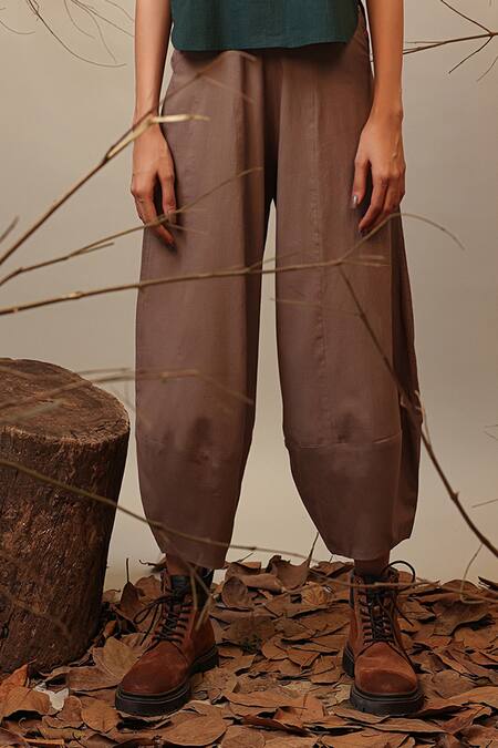 Shop Mati Green Cotton Round Neck Color Block Top And Pant Set Online at Aza Fashions Shop_Mati_Green Cotton Round Neck Color Block Top And Pant Set _Online_at_Aza_Fashions