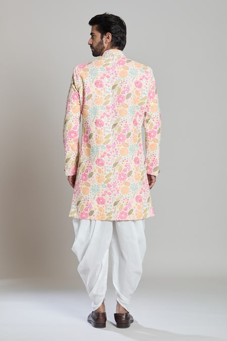 Arihant Rai Sinha Floral Threadwork Sherwani Set 