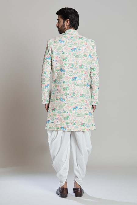Arihant Rai Sinha Elephant Embroidered Sherwani Set 