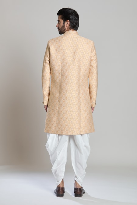 Arihant Rai Sinha Flower Jacquard Woven Sherwani Set 