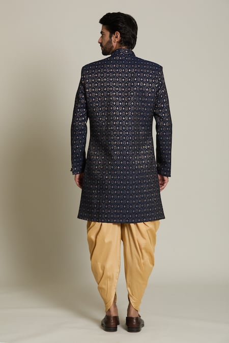 Arihant Rai Sinha Geometric Jacquard Sherwani Set 