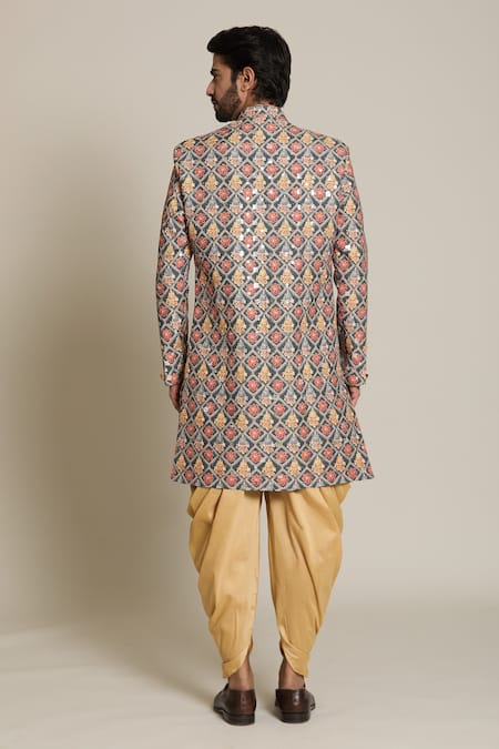 Arihant Rai Sinha Floral Sequin Embroidered Sherwani Set 