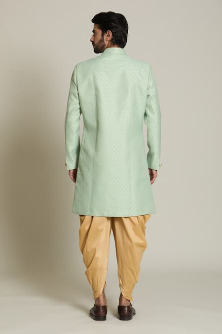 Arihant Rai Sinha Lotus Woven Jacquard Sherwani Set 