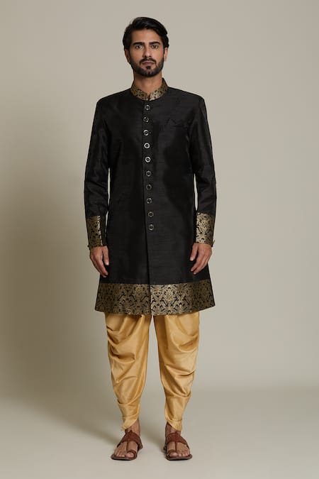 Arihant Rai Sinha Floral Woven Sherwani Set 