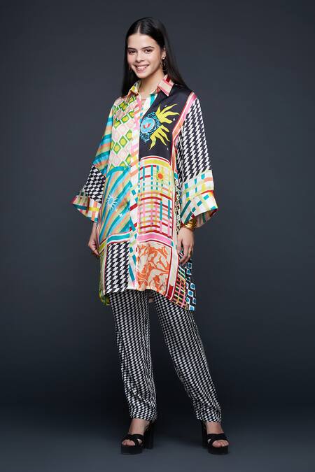 Gulabo by Abu Sandeep Checkerboard Print Pant 