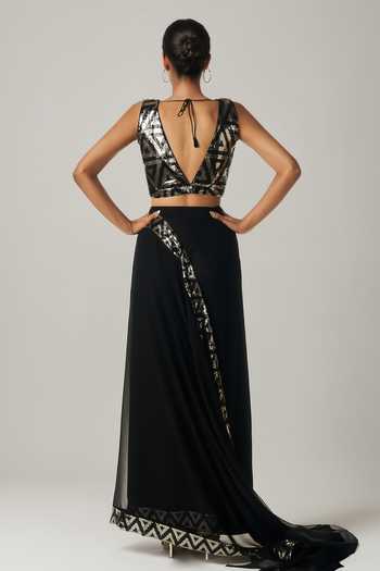 Gulabo By Abu Sandeep Geometric Sequin Embellished Blouse 