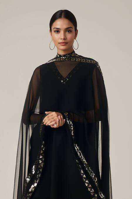 Buy Gulabo By Abu Sandeep Black Viscose Sequins Geometric Embellished Dupatta Online at Aza Fashions Buy_Gulabo By Abu Sandeep_Black Viscose Sequins Geometric Embellished Dupatta _Online_at_Aza_Fashions