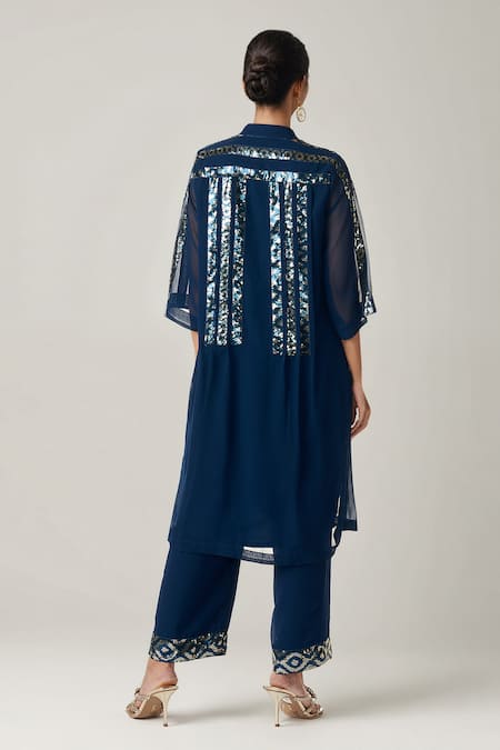 Gulabo By Abu Sandeep Geometric Sequin Embellished Kurta Set 