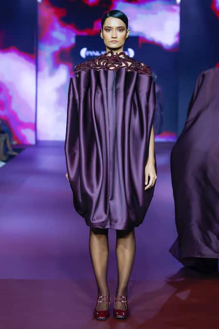 Pankaj & Nidhi Floral Embellished Midi Dress With Harness 