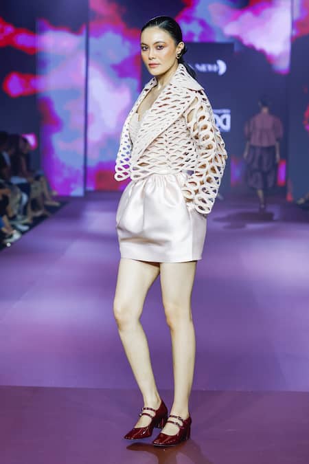 Pankaj & Nidhi Ivory Tulle, Twill Beads Sweetheart Neck Glass Embellished Corset at Aza Fashions Pankaj & Nidhi_Ivory Tulle, Twill Beads Sweetheart Neck Glass Embellished Corset _at_Aza_Fashions