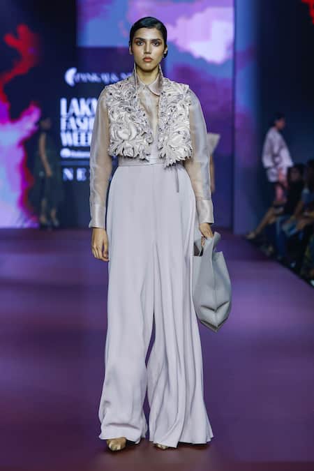 Pankaj & Nidhi Dusky Rose Sheer Shirt 