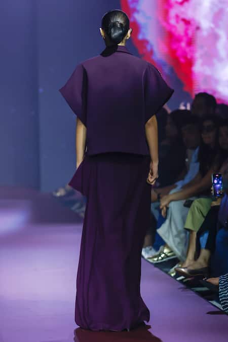 Pankaj & Nidhi Embroidered Applique Jacket & Skirt Set 