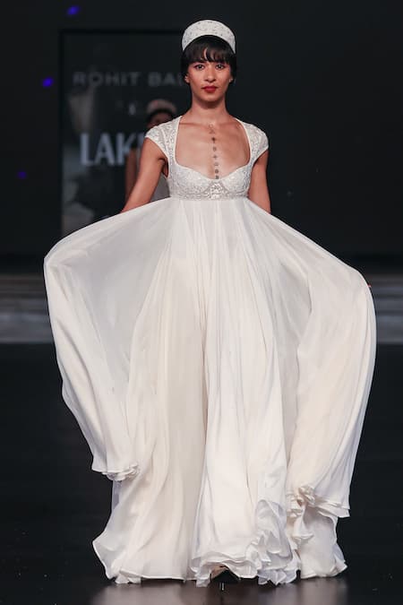 Buy Rohit Bal Ivory Chiffon, Chanderi Sequins, Zari Floral Embroidered Anarkali Set Online at Aza Fashions Buy_Rohit Bal_Ivory Chiffon, Chanderi Sequins, Zari Floral Embroidered Anarkali Set _Online_at_Aza_Fashions