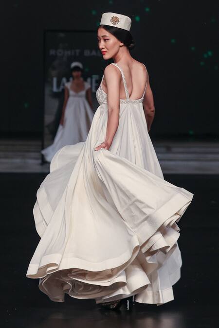 Rohit Bal Ivory Net, Cotton Embroidery Sweetheart Neck Floral Anarkali And Churidar Online at Aza Fashions Rohit Bal_Ivory Net, Cotton Embroidery Sweetheart Neck Floral Anarkali And Churidar _Online_at_Aza_Fashions