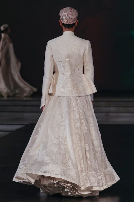 Rohit Bal Floral Embroidered Quilted Short Jacket 