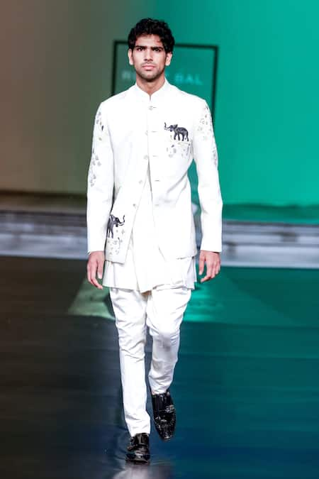 Rohit Bal Majestic Elephant Motif Embroidered Sherwani 