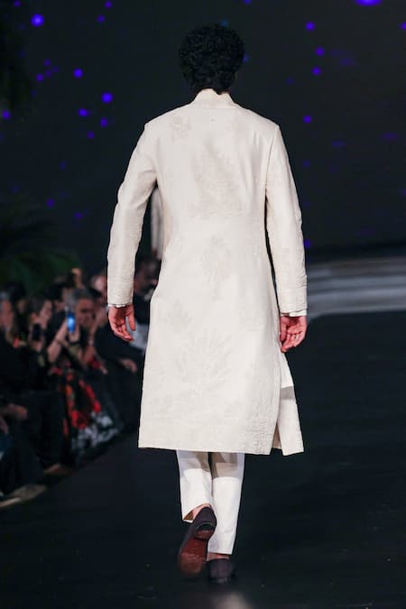 Rohit Bal Ivory Dori Blossom Embroidered Sherwani 