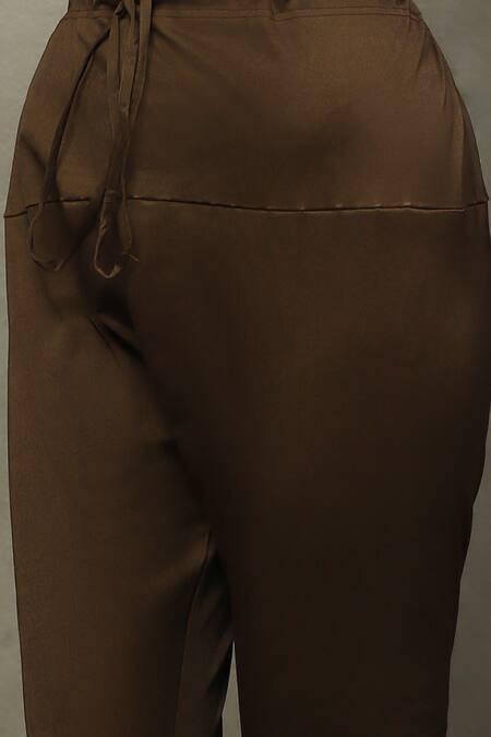 RI.Ritu Kumar_Green Silk, Viscose Sequins, Embroidery Round Paisley Print And Aari Anarkali Set_at_Aza_Fashions