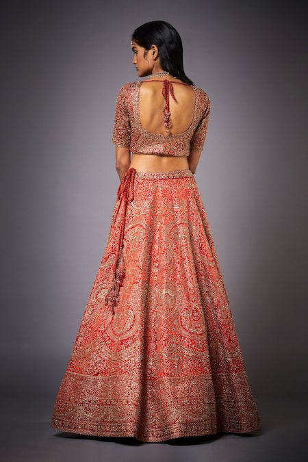 RI.Ritu Kumar Jamawar Zardozi Bridal Lehenga Set 