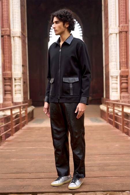 Shop_Dash And Dot_Black Cotton, Polyester Solid Tapering Jeans _Online_at_Aza_Fashions