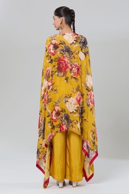 Kashmiraa Floral Print Cape Pant Set 