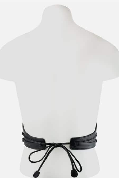 Econock Studio Black Kintsugi Embroidered Corset Top 