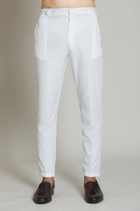 Buy Arihant Rai Sinha White Silk, Jacquard Chevron Woven Sherwani Set Buy_Arihant Rai Sinha_White Silk, Jacquard Chevron Woven Sherwani Set