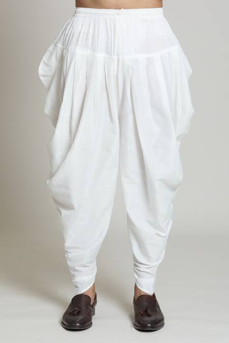 Arihant Rai Sinha_White Cotton, Jacquard, Silk Embroidery Peach Garden Woven Sherwani Set _at_Aza_Fashions