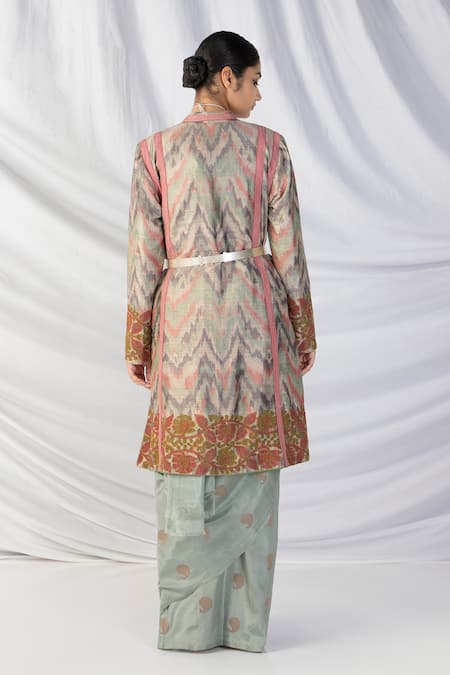 Latha Puttanna Ikkat Handwoven Full Sleeve Jacket 