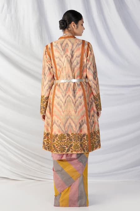 Latha Puttanna Handwoven Ikkat Design Jacket 