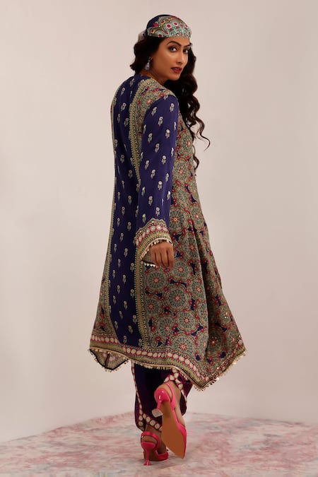 Surkh Syahi Mandala Art Print Kurta Set 