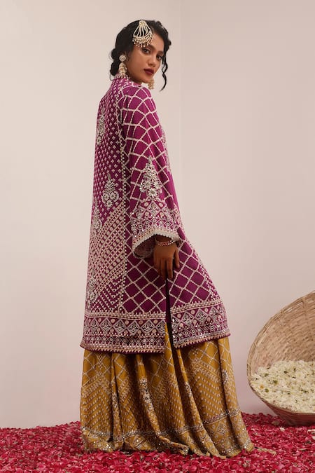 Surkh Syahi Gulshan Print Kurta Palazzo Set 