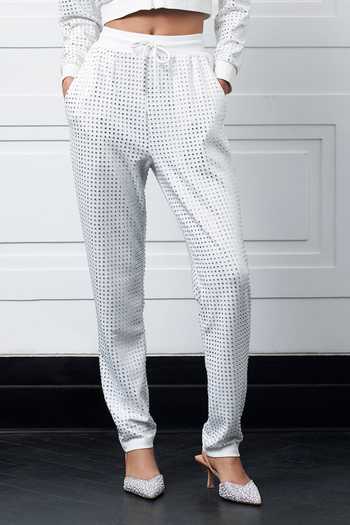 Buy Kay Kay Off White Cotton Stones Open Neck Embellished Hoodie And Pant Set Online at Aza Fashions Buy_Kay Kay_Off White Cotton Stones Open Neck Embellished Hoodie And Pant Set _Online_at_Aza_Fashions