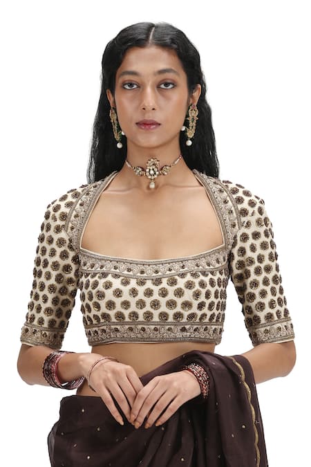 Buy Mimamsaa Brown Organza, Silk, Muslin Sequins, Embroidery Handwoven Scatter Saree Set Online at Aza Fashions Buy_Mimamsaa_Brown Organza, Silk, Muslin Sequins, Embroidery Handwoven Scatter Saree Set _Online_at_Aza_Fashions