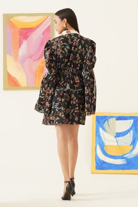 Sunandini Floral Lace Double Layered Dress 