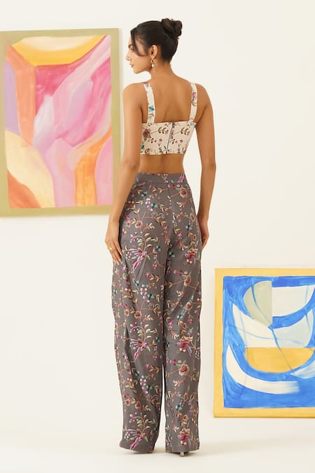 Sunandini Floral Printed Jacket & Pant Set 