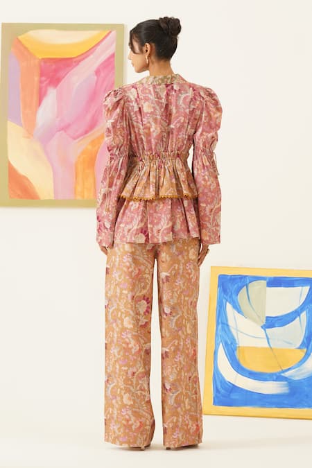 Sunandini Floral Print Top & Pant Set 