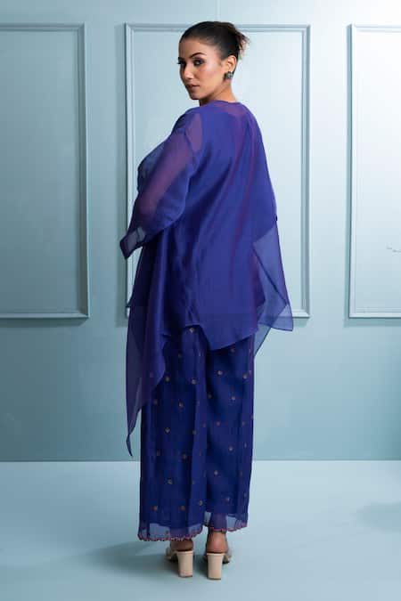The White Tree Studio Purple Floral Applique Tunic Set 