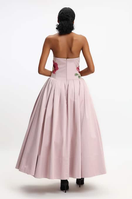 Gauri & Nainika Embroidered Botanical Maxi Dress 