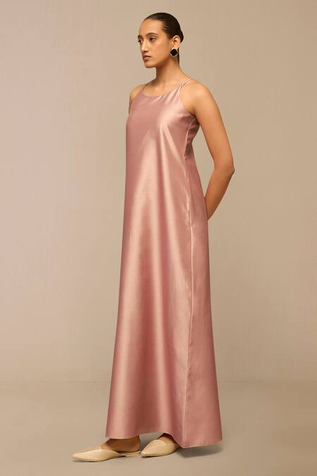 Ampm Pink Chanderi Embroidery Mandarin Collar Blush Jacket With Belt Online at Aza Fashions Ampm_Pink Chanderi Embroidery Mandarin Collar Blush Jacket With Belt _Online_at_Aza_Fashions