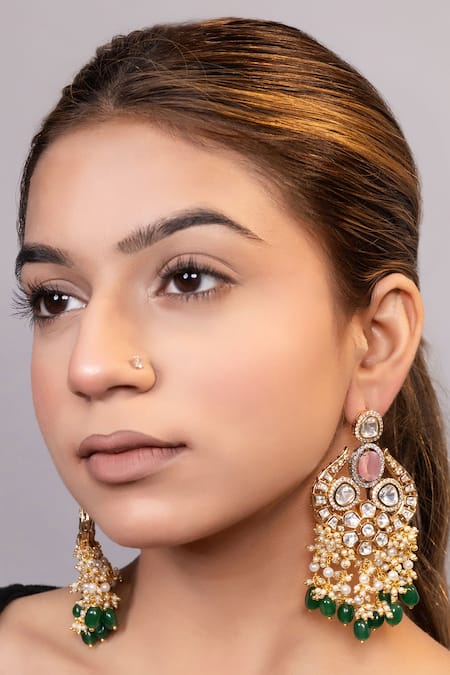 XAGO Le Mortha Moissanite Pearl Tassel Earrings 