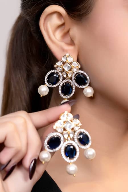 Xago Moissanite Floral Danglers 