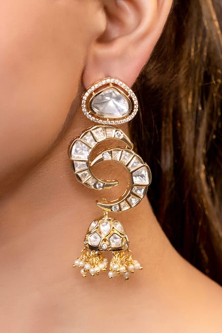 Xago Moissanite Crescent Jhumka 