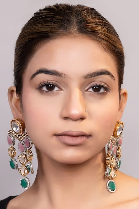Xago Moissanite Embellished Tassel Earrings 