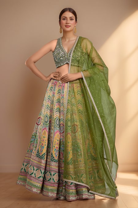 Samyukta Singhania Royal Mahal Banarasi Silk Lehenga Set 